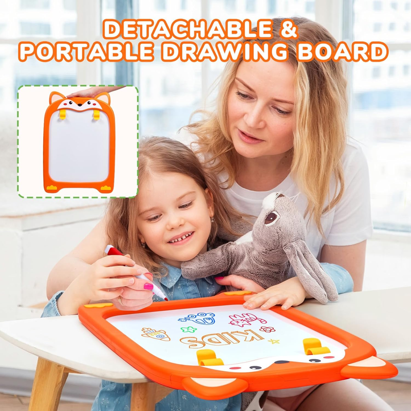 Adjustable Kids Easel with Magnetic & Dry Erase Boards - Art & Drawing Toy
