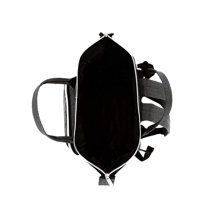 Unisex 13-Inch Mini Backpack Handbag for School Work Travel Black
