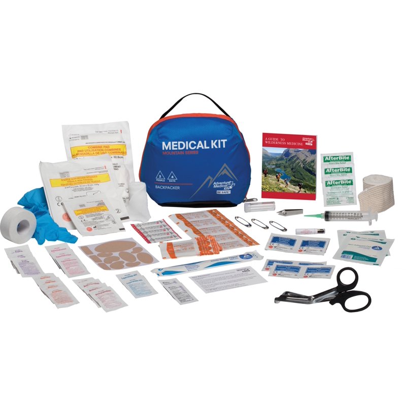 Adventure Medical Mountain Series Backpacker First Aid Kit - 56 Pieces for Hiking and Camping