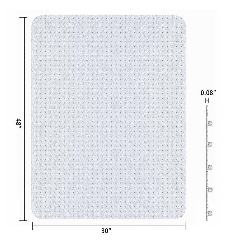 GPED 36x48 Inch Office Chair Mat for Carpet - Rectangle Studded Carpet Protector with Non-Slip Undermat