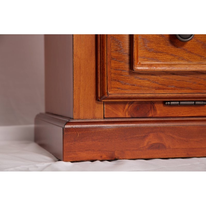 8-Gun Locking Display Cabinet with Storage - Traditional Brown Wood Finish
