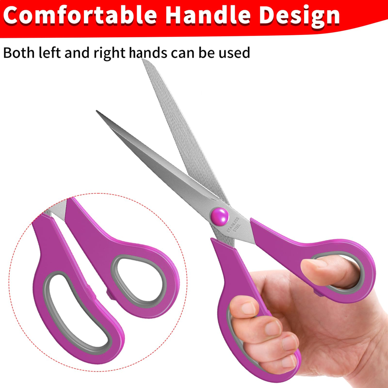 All-Purpose 8.5 Inch Stainless Steel Scissors Set - Sharp, Durable, Comfort Grip