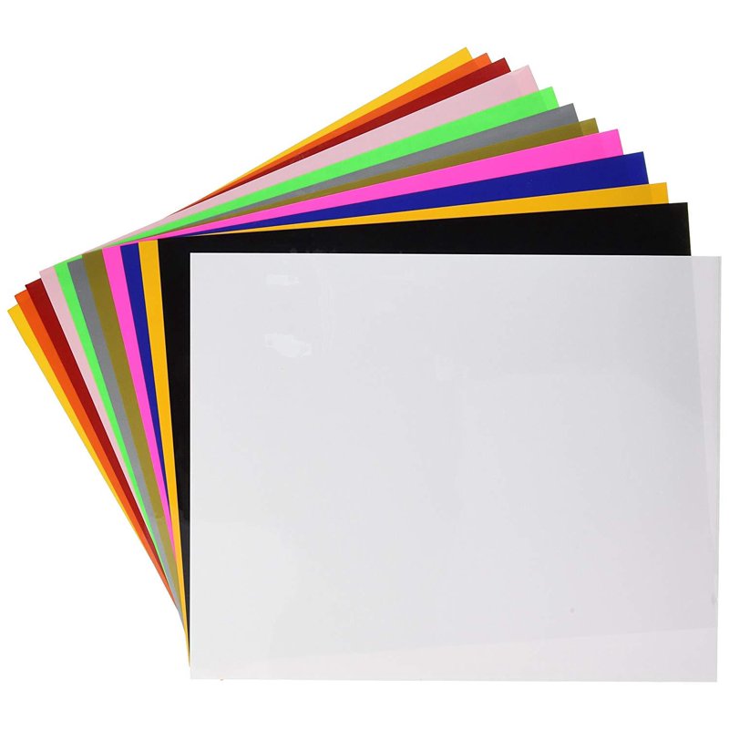 Heat Transfer Vinyl Sheets 12 Pack for Custom T-Shirts & Apparel
