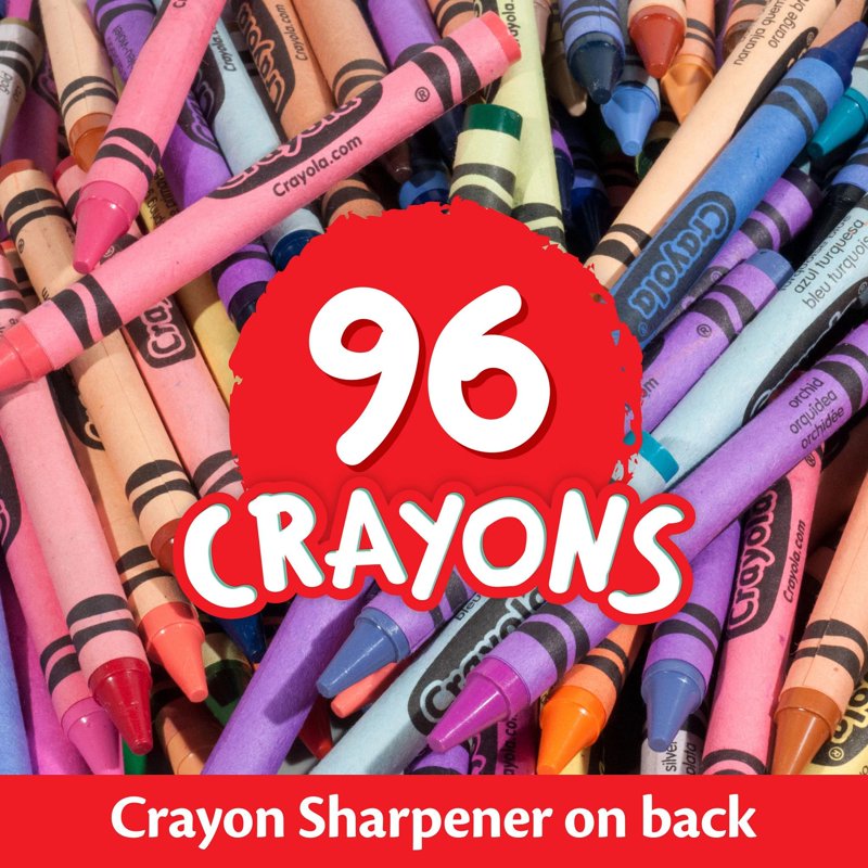 96 Count Crayola Crayon Set for Classroom & Creative Projects - Kids Ages 4+