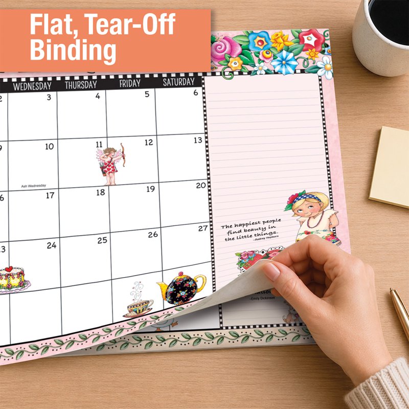 Mary Engelbreit Desk Calendar Pad - 24-Month Large Office & Home Planner