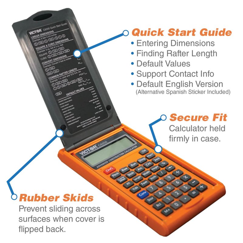 Construction Calculator with Unit Conversion and Estimation - Victor C6000