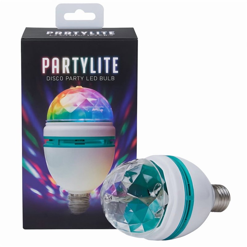 Multicolor Spinning LED Party Bulb - Sound-Reactive E26 Light for Events