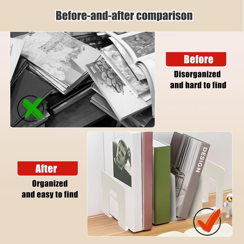 Clear Acrylic File Organizer with 4 Slots - Desk & Office Document Storage
