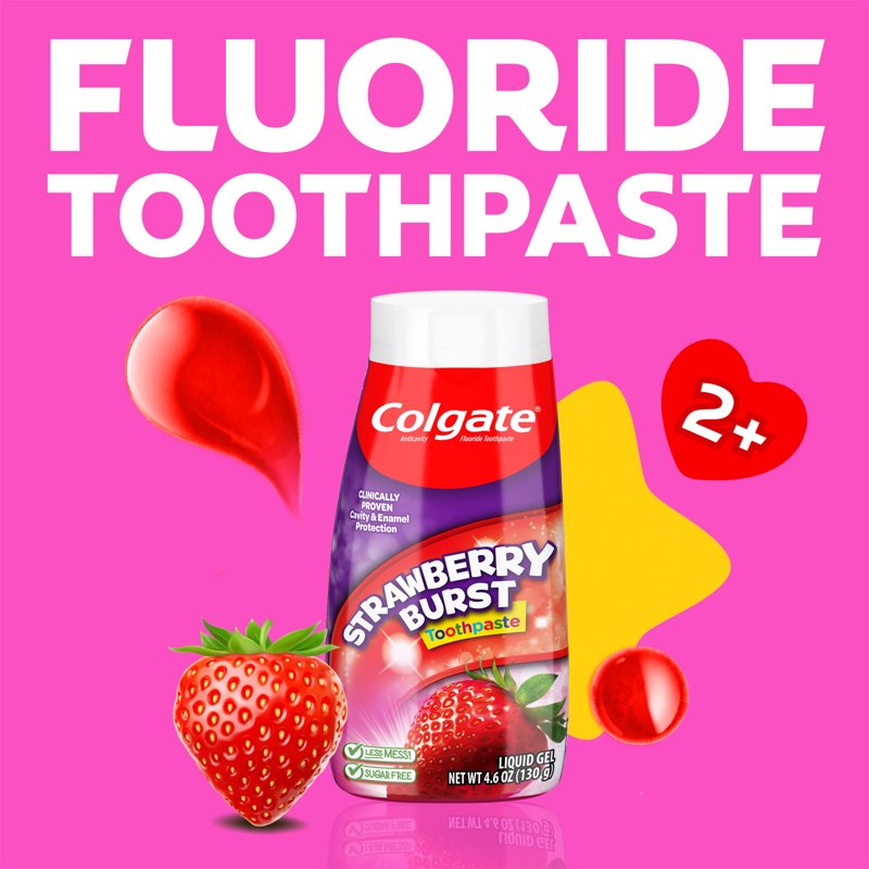 Kids Strawberry Fluoride Toothpaste Pack - Cavity & Enamel Protection, 4.6 oz