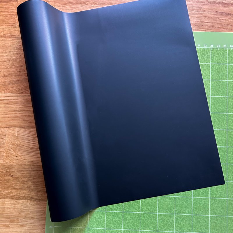 12" x 25' Black Iron-On Craft Vinyl Roll for Heat Transfer T-Shirts & Apparel