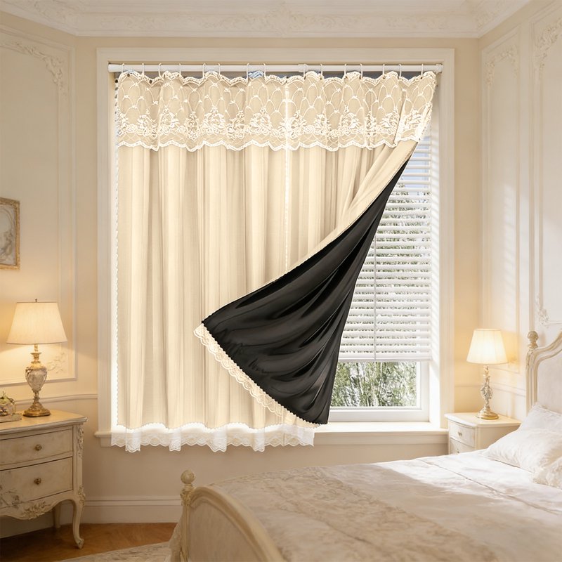 Blackout Curtains with Thermal Insulation for Bedroom & Windows - No Drill Fit