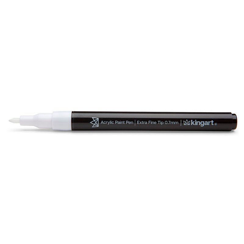 Extra Fine Point Acrylic Paint Markers Set of 6 – Black & White Art Pens for Surfaces