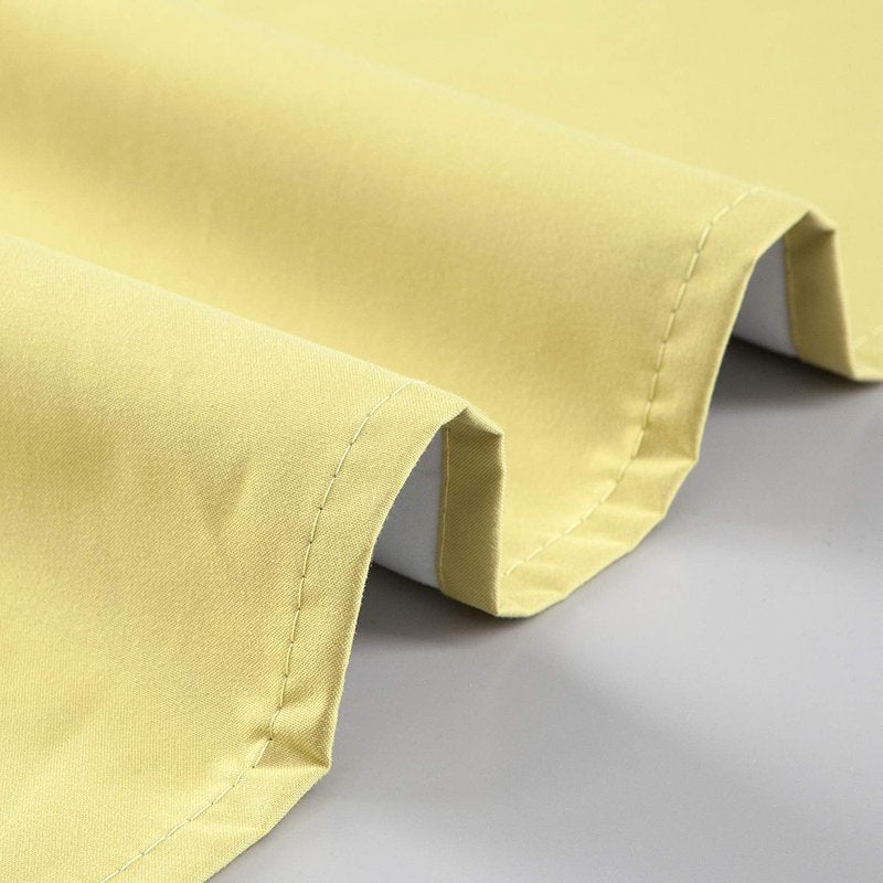 Blackout Kitchen Curtains 36x36 Inches Rod Pocket Set - Multiple Colors
