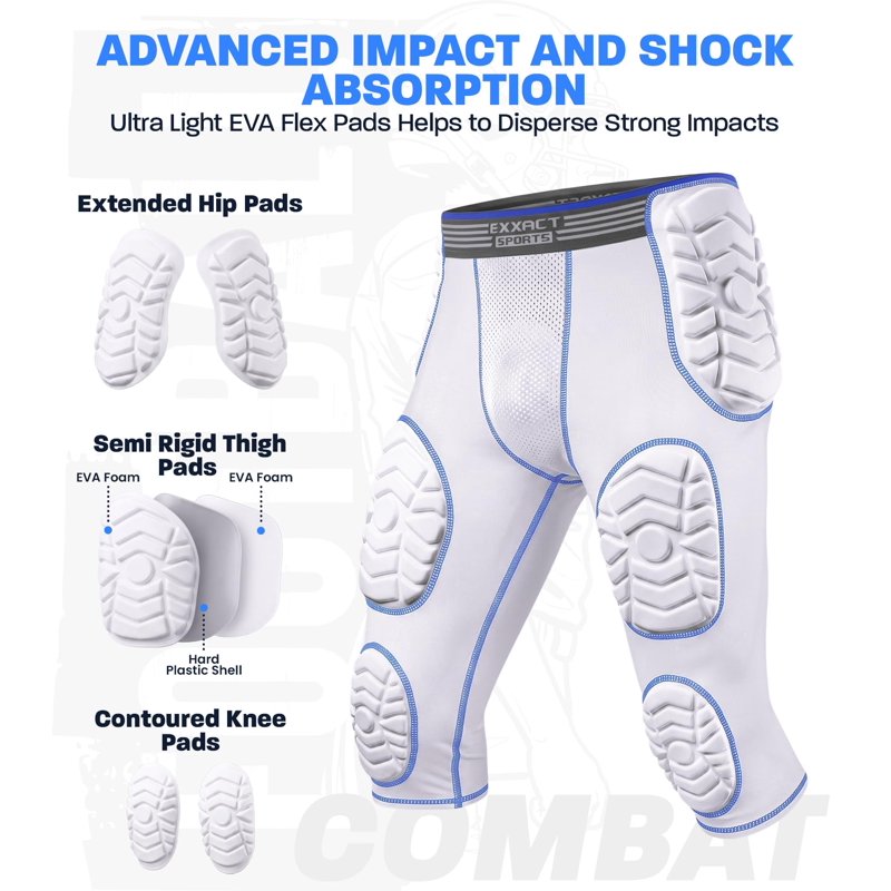 Youth Football Girdle with Integrated Padding and Cup Pocket - Compression Shorts for Boys