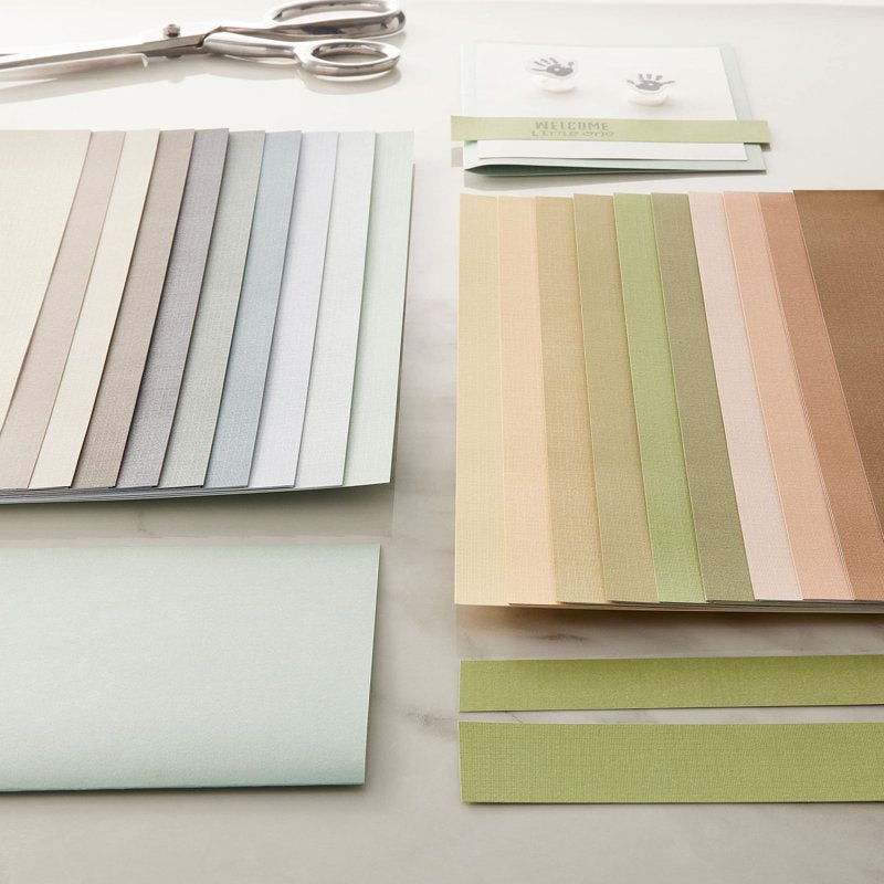 Neutral 12x12 Paper Pad for Scrapbooking and Crafts - Acid Free, 50 Sheets