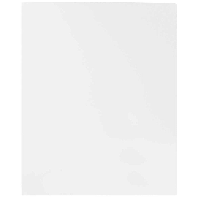 Heavy Duty Plastic Pocket Folders - White, 3 Pack, 9.5 x 11.6 Inches
