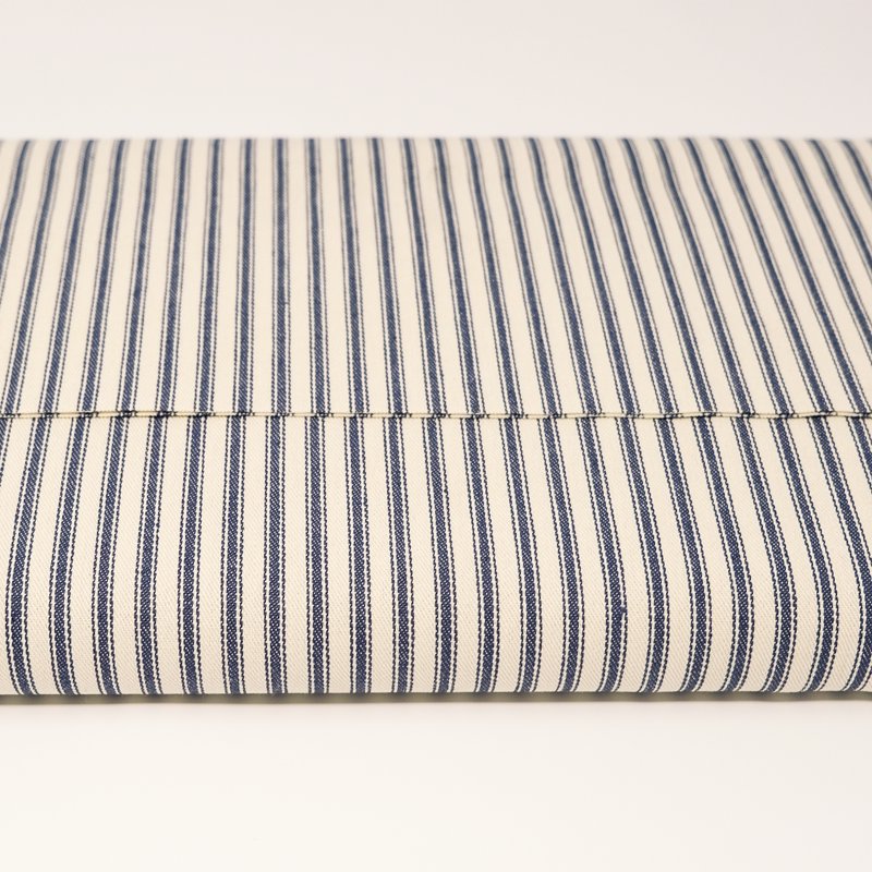 Cotton Woven Stripe Ticking Fabric by the Yard - Navy & Red Options