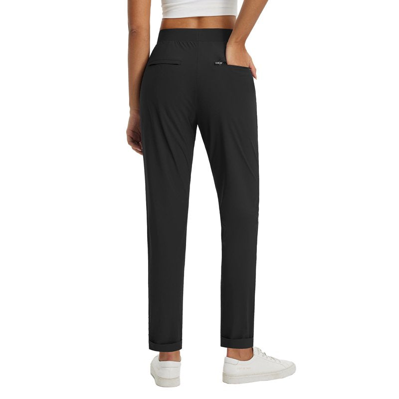 Womens Business Casual Travel Pants with Pockets - Baleaf Black, Size S – Variation: Black Full S