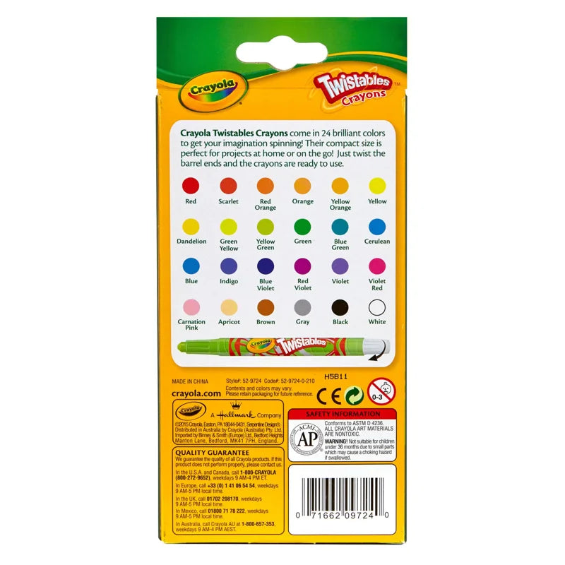 Mini Twistable Crayons Set - No Sharpening, Safe for Kids 3+