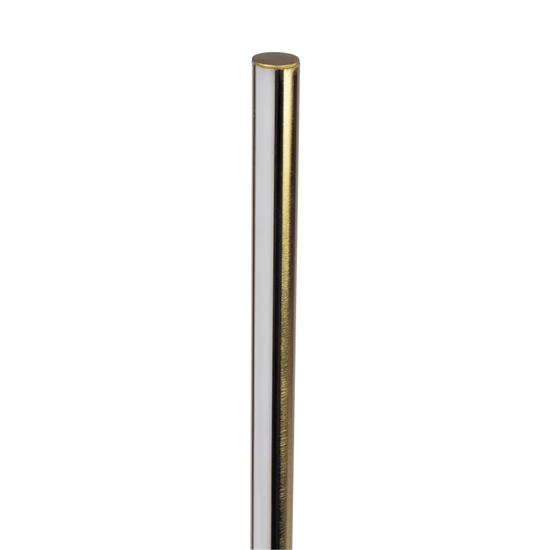 Gold LED Floor Lamp with Faux Marble Base and On/Off Switch - Modern Prism Design