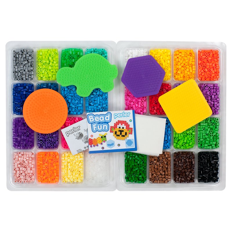 Perler Bead Fused Bead Kit for Kids - 8000 Pieces, 40+ Projects, Ages 6+