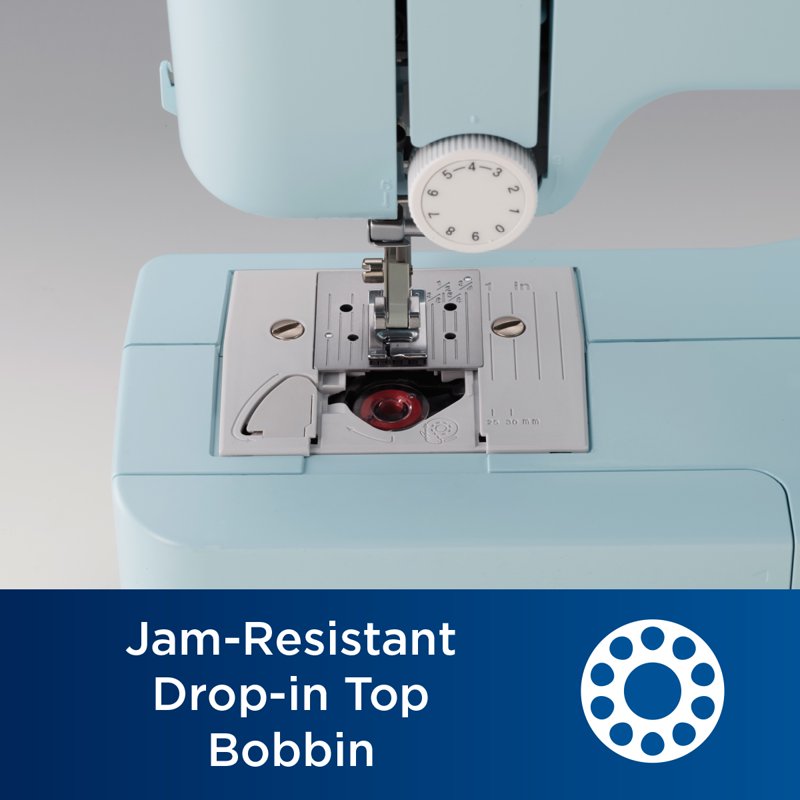 Portable Embroidery Sewing Machine with 17 Stitches and Accessories