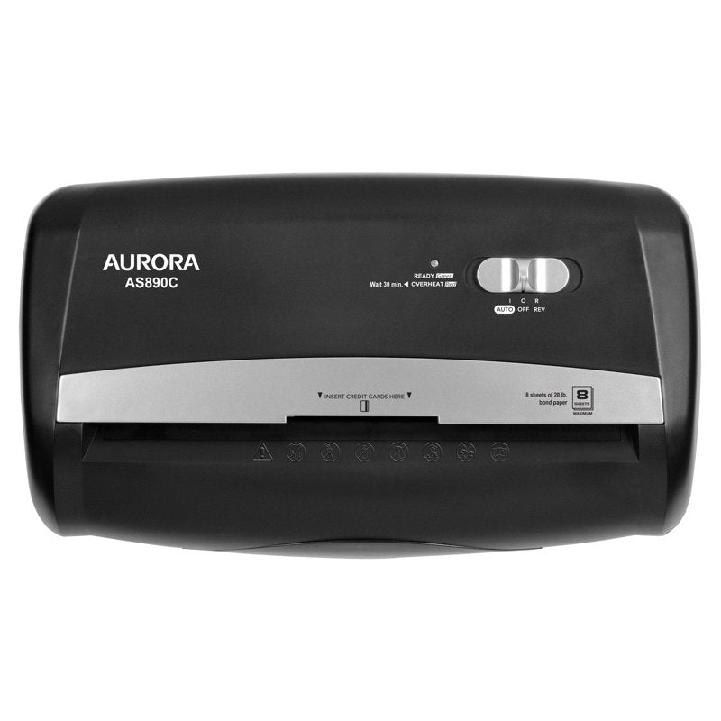 8-Sheet Cross-Cut Paper and Credit Card Shredder - Black