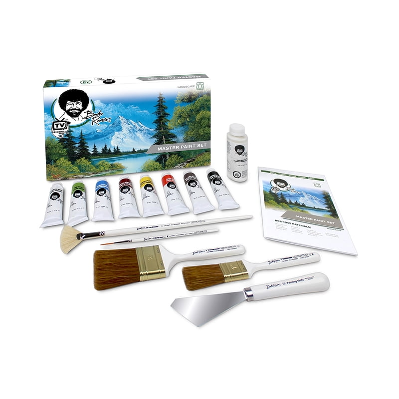 Artist Oil Paint Set with Wooden Carrying Case & Adjustable Easel