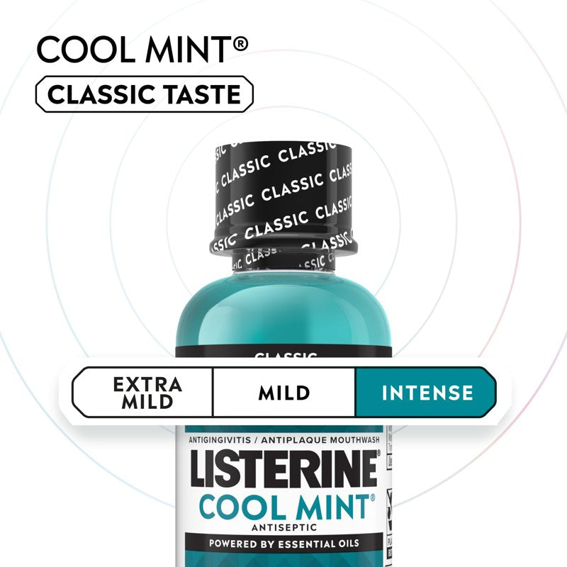 Antiseptic Mouthwash for Bad Breath & Plaque - Cool Mint, 3.2 fl oz