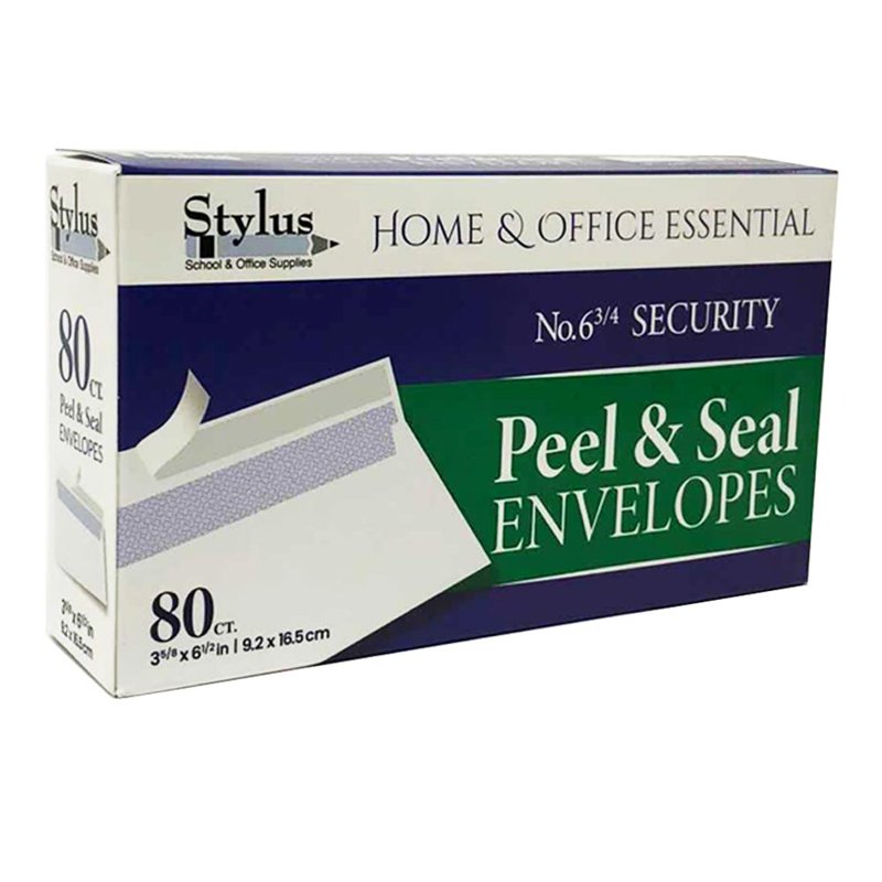 Self Seal White Envelopes No. 6 3/4 Shipping Mailers 3-5/8 x 6-1/2 Inches - Pack of 80