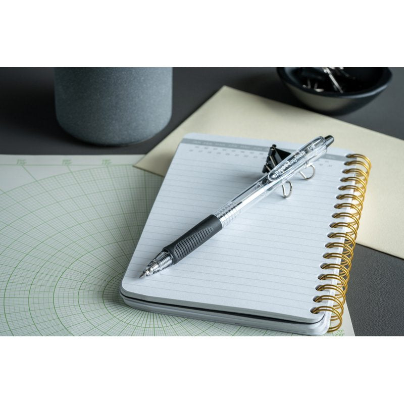 Retractable Ballpoint Pen 0.7mm Fine Point Black Ink 12 Pack - Smooth Writing