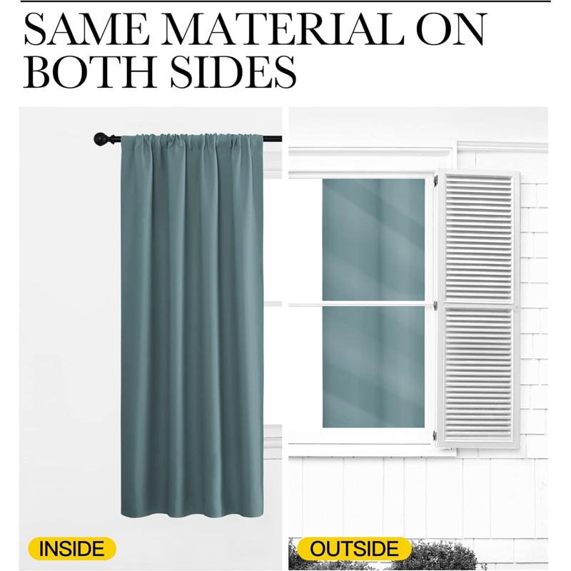 Blackout Curtains Room Darkening Thermal Insulated Window Treatments for Bedroom - 2 Panels