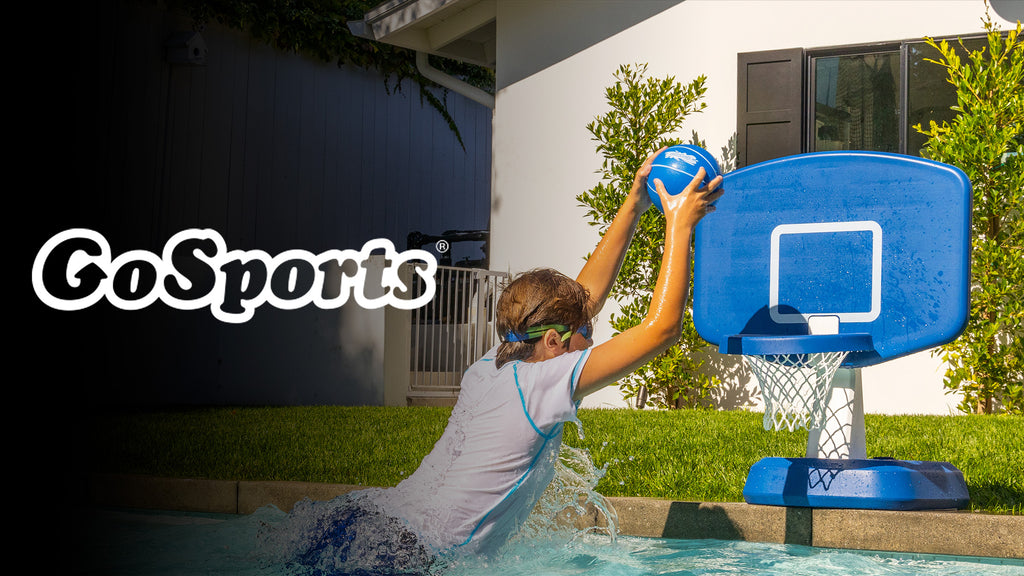 Poolside Basketball Game with Water Ball - 28x20 Inch Durable Water Hoop for Kids