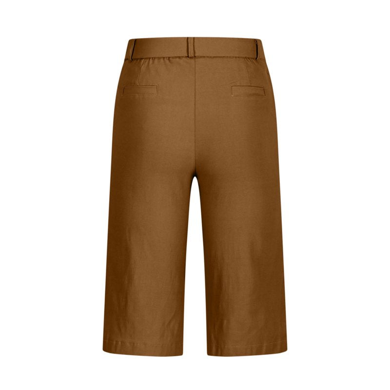 Women’s Bermuda Shorts High Waist Chino Casual Summer Knee Length Slim Fit