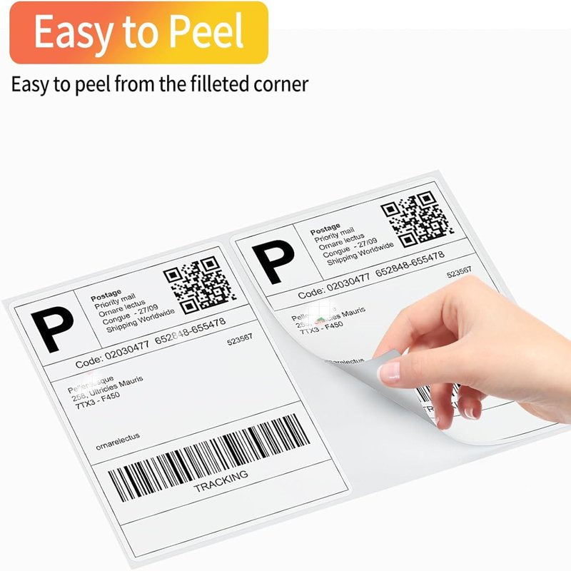 Self-Adhesive Shipping Labels 8.5 x 5.5 Inches for Laser & Inkjet Printers, 50 Sheets