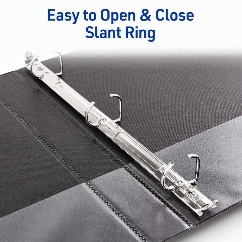 Durable View 3 Ring Binder 1 Inch Capacity with Customizable Covers - 6 Pack