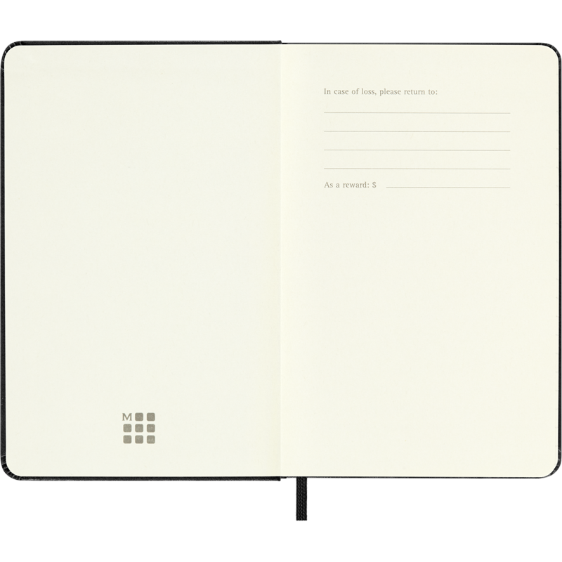 Moleskine Classic Pocket Notebook - Hard Cover, Squared, Black