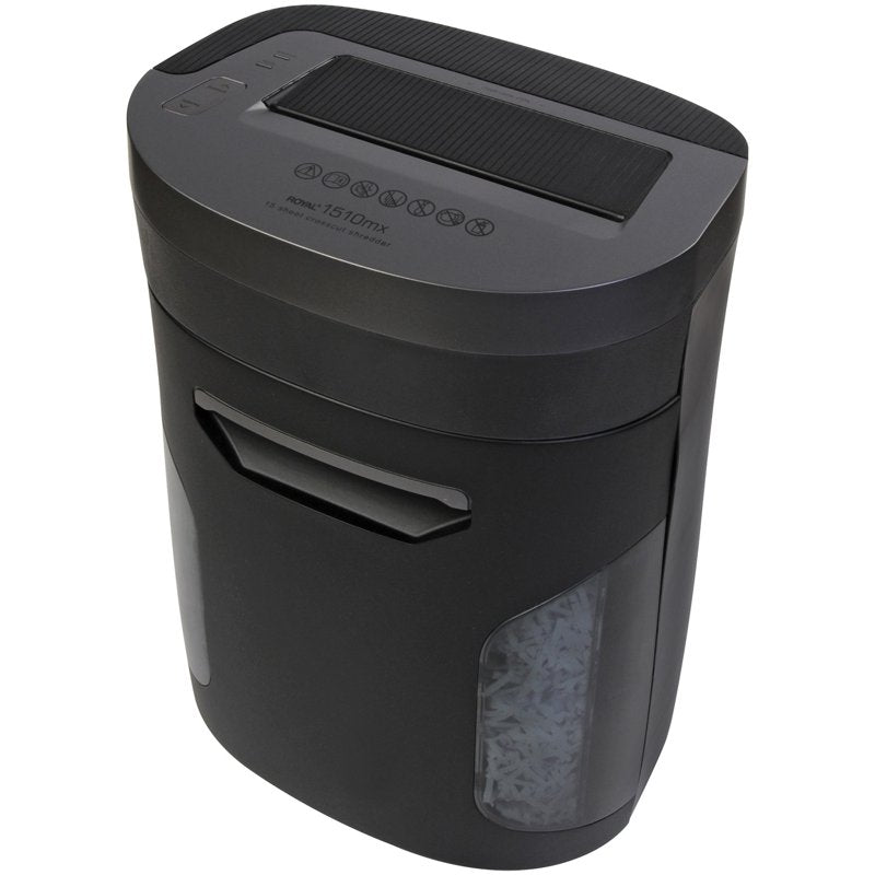 15-Sheet Crosscut Paper Shredder with Waste Bin and CD/DVD Destruction