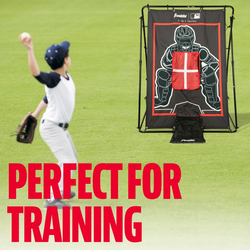 Baseball Rebounder and Pitching Target Net - 61 x 44 Inches for Kids Training