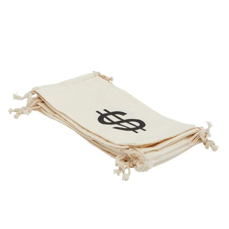 Small Drawstring Money Bags for Casino Party Favors 12 Pack