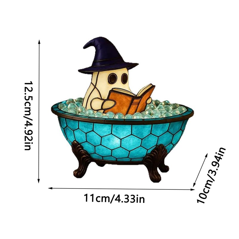 Halloween Ghost Bubble Bath Lamp with Color-Changing LED Night Light