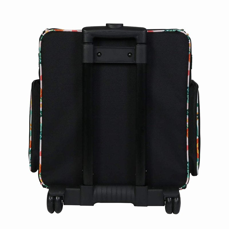Foldable Rolling Scrapbook Case with Locking Handle, Large Capacity, Travel-Friendly