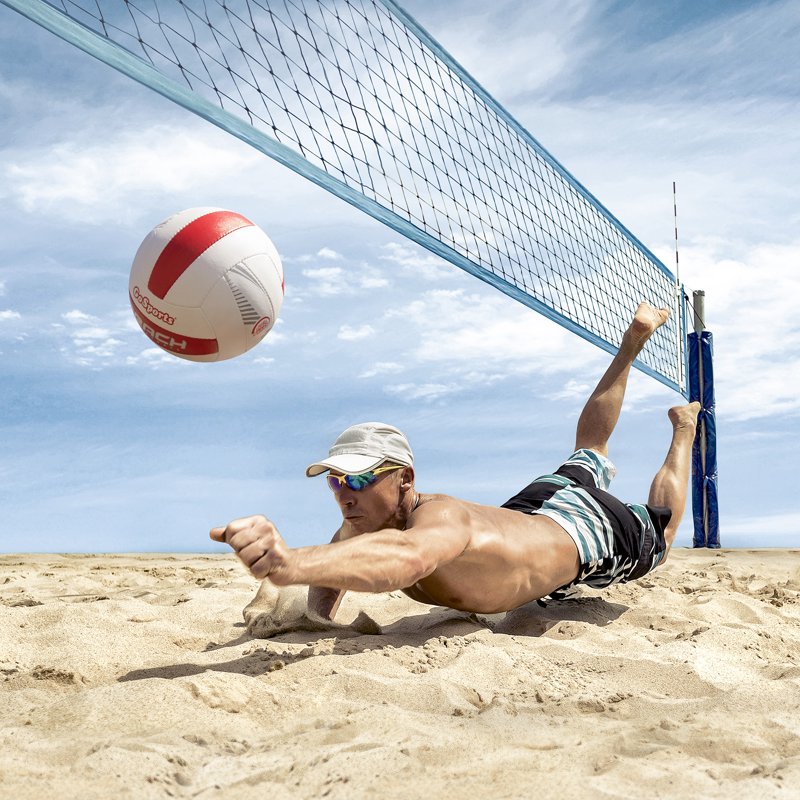 Outdoor Beach Volleyball Set 6 Pack - Regulation Size & Weight with Pump & Mesh Bag