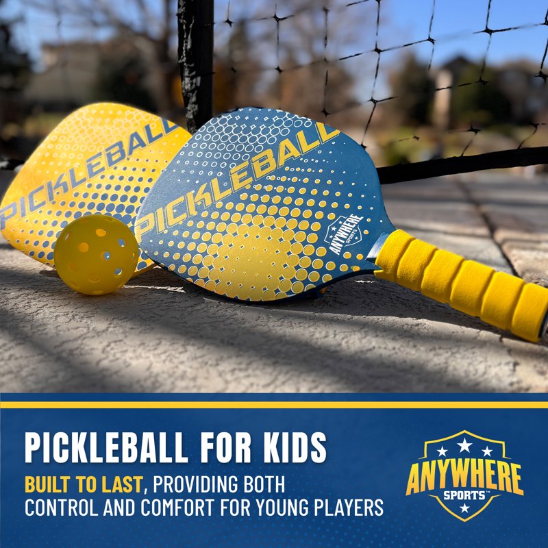 Youth Pickleball Set with 8' Net | 4 Paddles, 2 Balls & Carry Bag