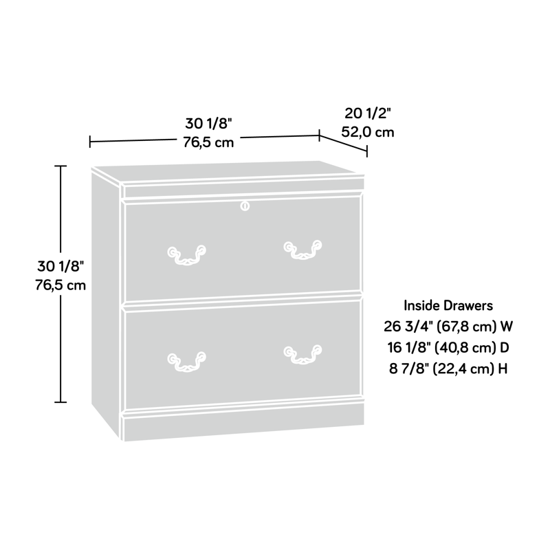 Sauder Heritage Hill 2-Drawer Lateral File Cabinet in Classic Cherry