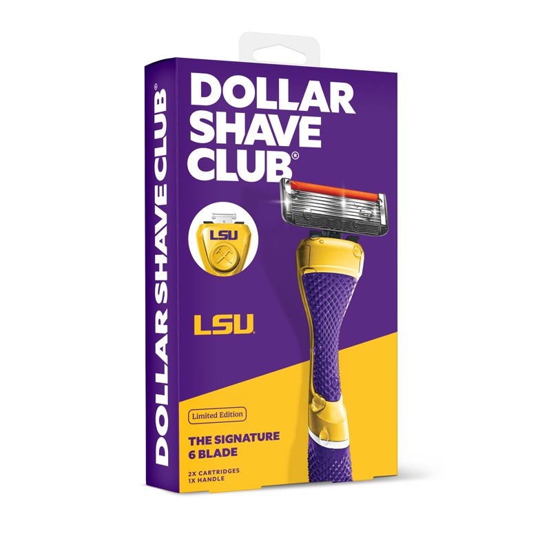 College Football Team Razor Set with 6-Blade Cartridges & Grip Handle