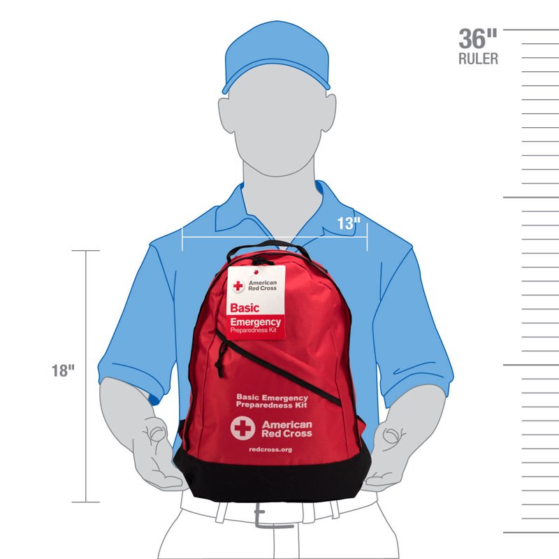 Emergency Preparedness 3-Day Backpack with First Aid & Survival Supplies