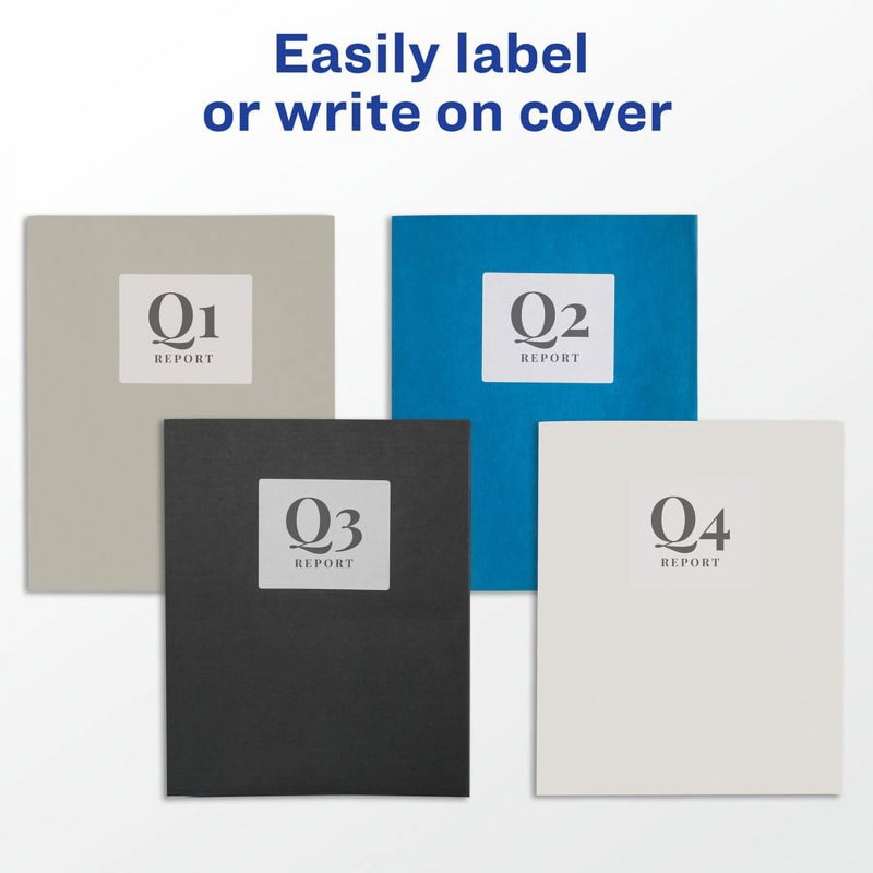 Letter Pocket Folder 8.5 x 11 Inches, 40 Sheet Capacity, 2 Internal Pockets, Black