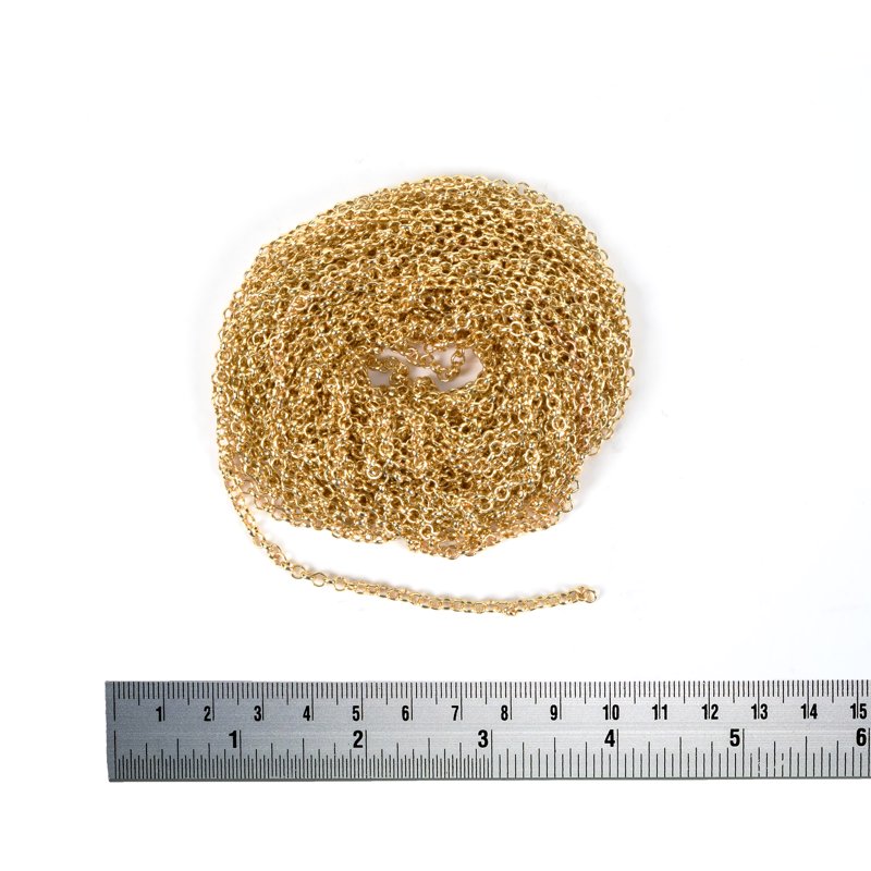 Imitation Gold Chain Roll for DIY Jewelry Making - 10 Yards, Unisex, Craft Supplies