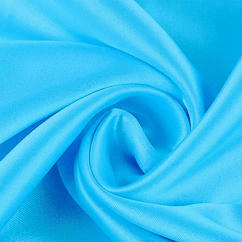 Semi-Sheer Faux Silk Window Curtains 2-Pack - Turquoise, 84" L